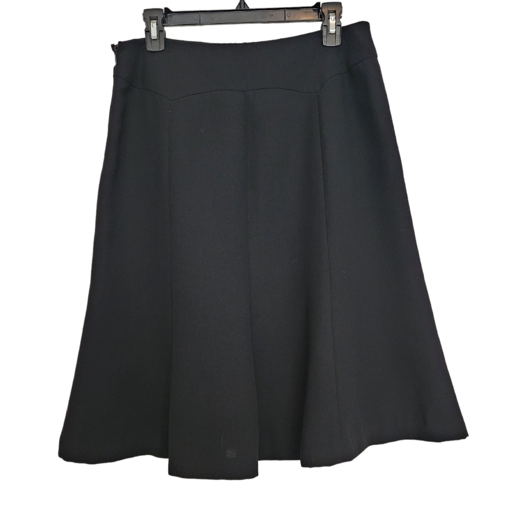 Jones Wear Essentials black lined flared skirt SZ 10